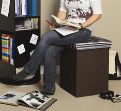 Small Neat Seat Ottoman-Stripe