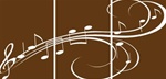 Wall Art-Music Panels (Black-Picture shown in chocolate)