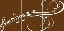 Wall Art-Music Panels (Black-Picture shown in chocolate)