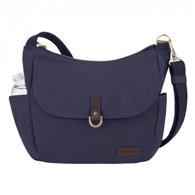 Travelon Anti-Theft Courier Hobo Crossbody Bag Navy