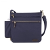 Travelon Anti-Theft Courier Crossbody Bag Stone Navy