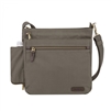 Travelon Anti-Theft Courier Crossbody Bag Stone Gray