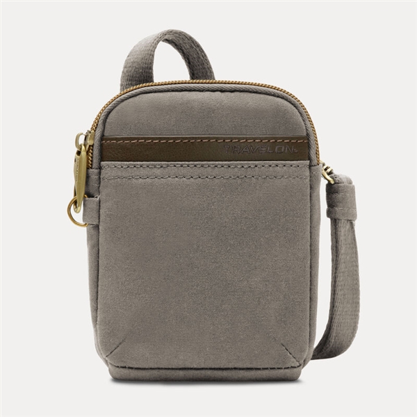 Travelon Anti-Theft Courier Mini Crossbody Stone Gray