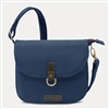 Travelon Anti-Theft Courier Saddle Crossbody Bag Navy