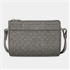 Travelon Anti-Theft Boho Clutch Crossbody Grey Heather