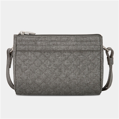 Travelon Anti-Theft Boho Clutch Crossbody Grey Heather