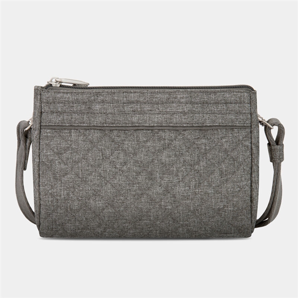 Travelon Anti-Theft Boho Clutch Crossbody Grey Heather