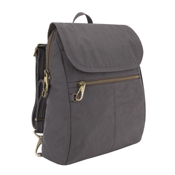 Travelon Anti-Theft Signature Slim Backpack Smoke