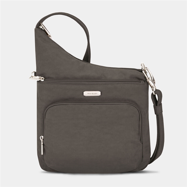 Travelon Anti-Theft Essentials Asymmetric Crossbody Smoke