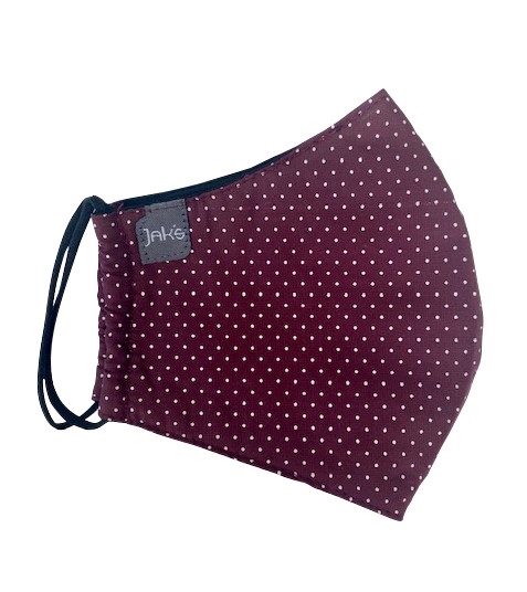 Face Mask Jak's Polka Dot Bordeaux