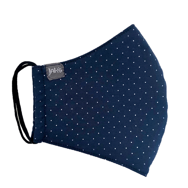 Face Mask Unisex Junior Jak's Polka Dot Navy