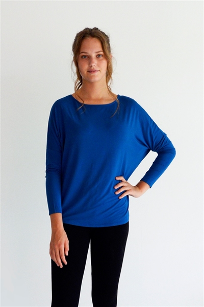 Bamboo Relaxed Top Denim Blue