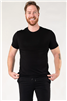 Bamboo T-shirt Men's Crew Neck Short Sleeve Black