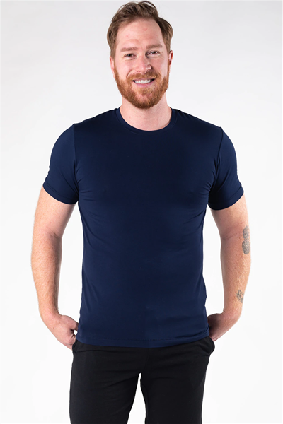 Bamboo T-shirt Men's Crew Neck Short Sleeve Ink