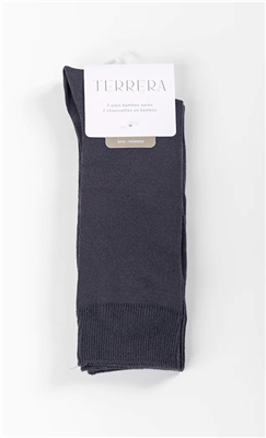 Bamboo Socks Men's 2 Pack Crew Black Navy or Grey