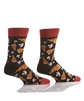 YoSox Socks Men's Crew Pizza with Mushrooms