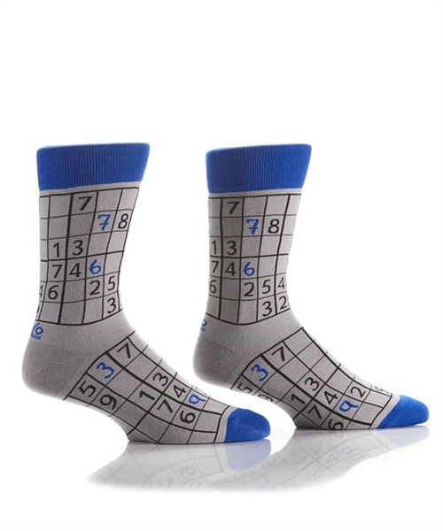 YoSox Socks Men's Crew Sudoku