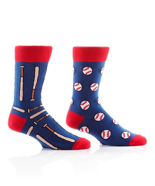 YoSox Socks Men's Crew Balls & Bats