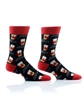 YoSox Men's Crew Socks Happy Holidaze