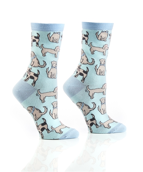 YoSox Women's Crew Socks Dogs