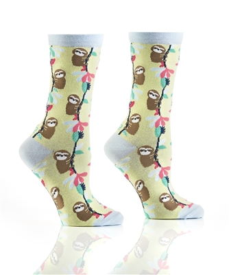 YoSox Women's Crew Socks Let's Hang Koala