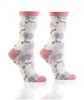 YoSox Socks Women's Crew Be Kind Elephants