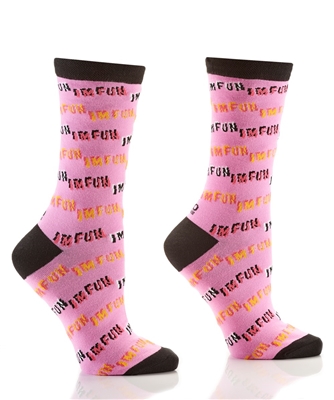 YoSox Socks Women's Crew I'm Fun