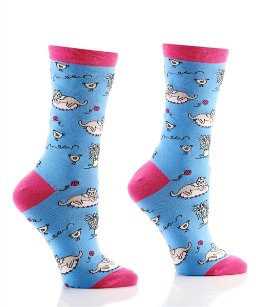 YoSox Women's Crew Cat Socks Pampurred