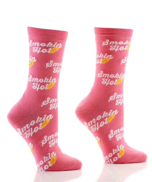 YoSox Women's Crew Socks Smokin Hot