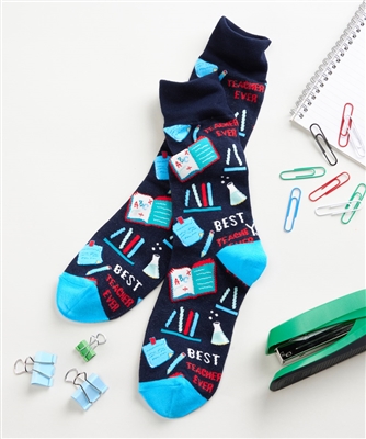 YoSox Men's Crew Socks Best Teacher