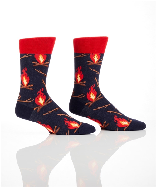 YoSox Men's Crew Socks Campfire