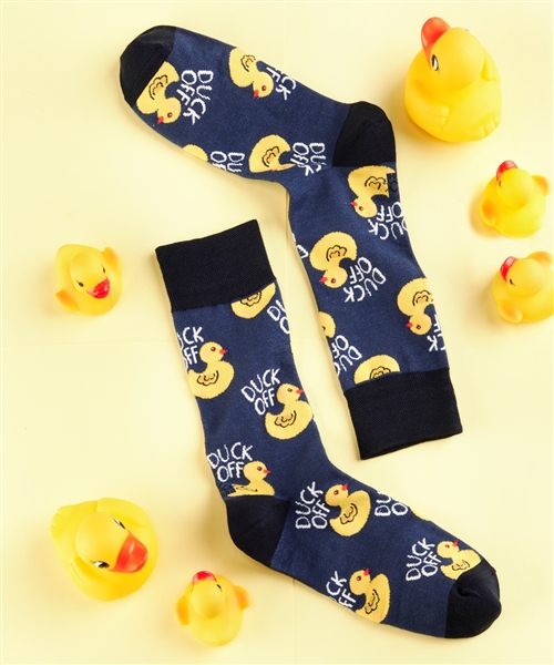 YoSox Men's Crew Socks Duck Off