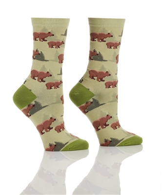 YoSox Women's Crew Socks Bear