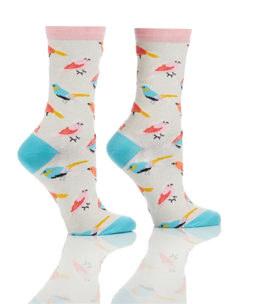 YoSox Women's Crew Socks Birds