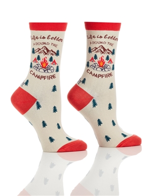 YoSox Women's Crew Socks Campfire