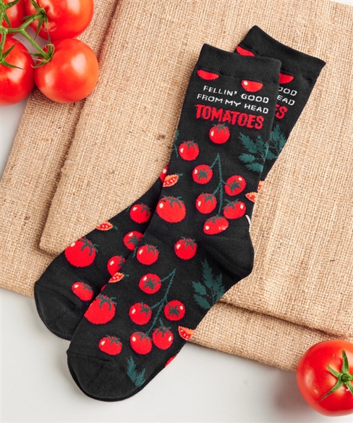 YoSox Women's Crew Socks Tomatoes