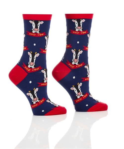 YoSox Women's Crew Socks Holy Cow