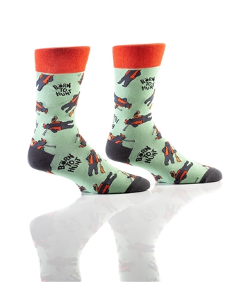 YoSox Men's Crew Socks Born to Hunt