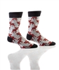 YoSox Men's Crew Socks Buffalo Plaid Moose