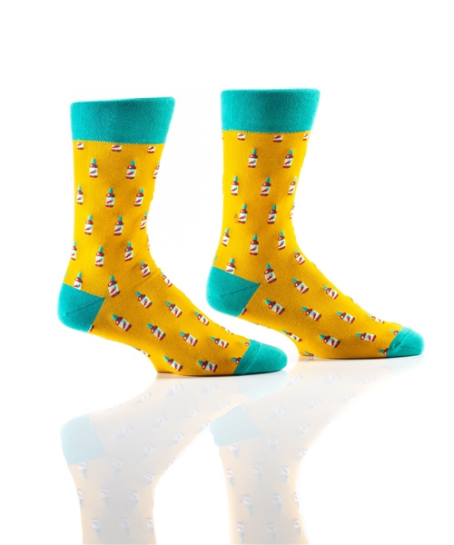 YoSox Men's Crew Socks Hot Sauce