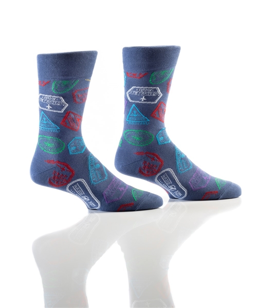 YoSox Men's Crew Socks Visa Stamps