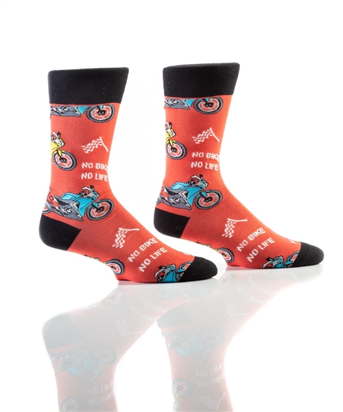 YoSox Men's Crew Socks Motorcycles