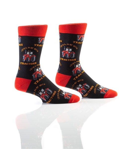 YoSox Men's Crew Socks Tractor