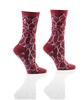 YoSox Women's Crew Socks Wine Glass Lines