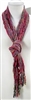 Scarf Scrunch Silver Thread Fuchsia