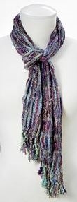 Scarf Scrunch Copper Thread Purple