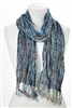 Scarf Scrunch Silver Thread Turquoise