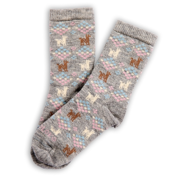 Alpaca Polygon Socks Light Grey