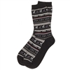 Alpaca Print Socks Black