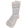 Alpaca Print Socks Grey